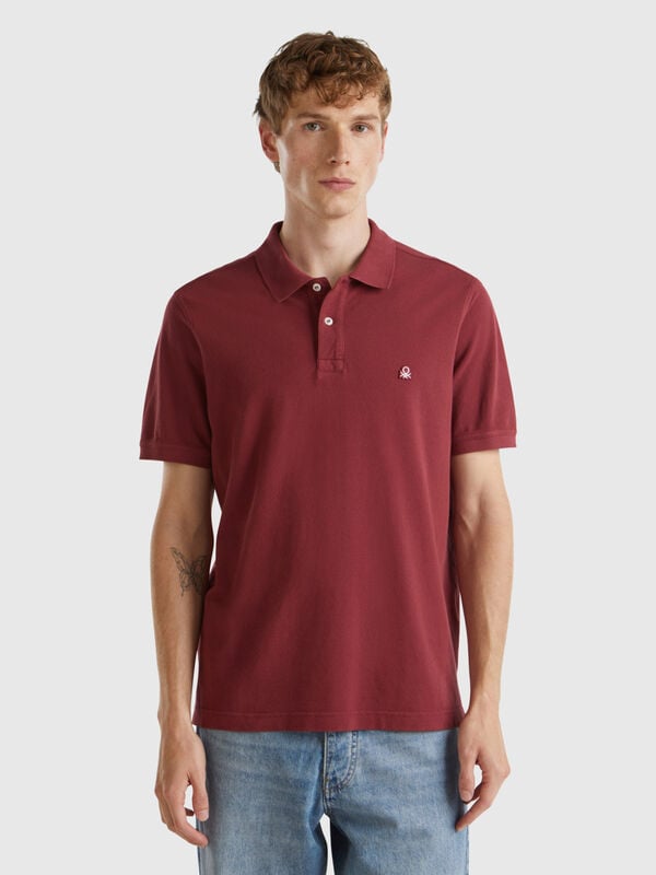 Polo regular fit in Bordeaux Herren