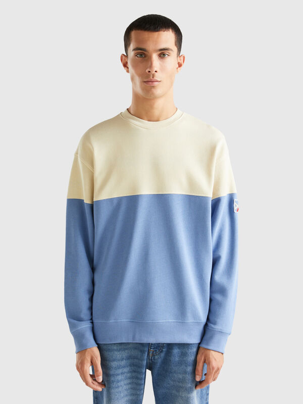 Sweatshirt mit Rundausschnitt und Farbblöcken