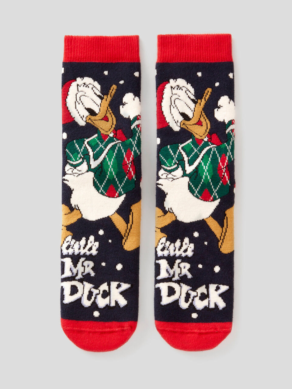 Weihnachtliche Socken mit Donald Duck