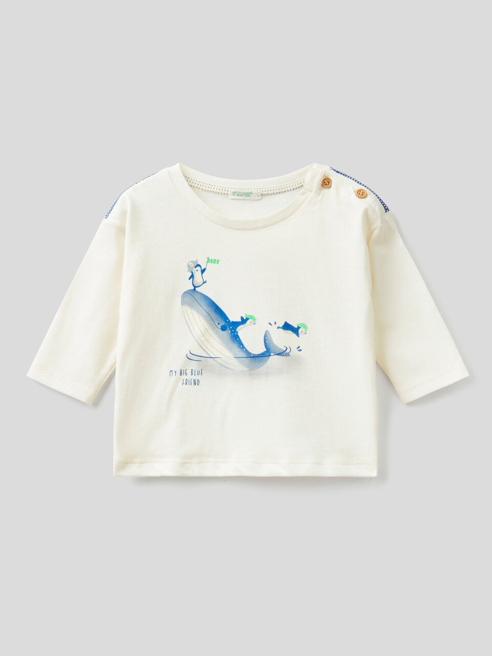 T-Shirt aus warmer Bio-Baumwolle mit Print