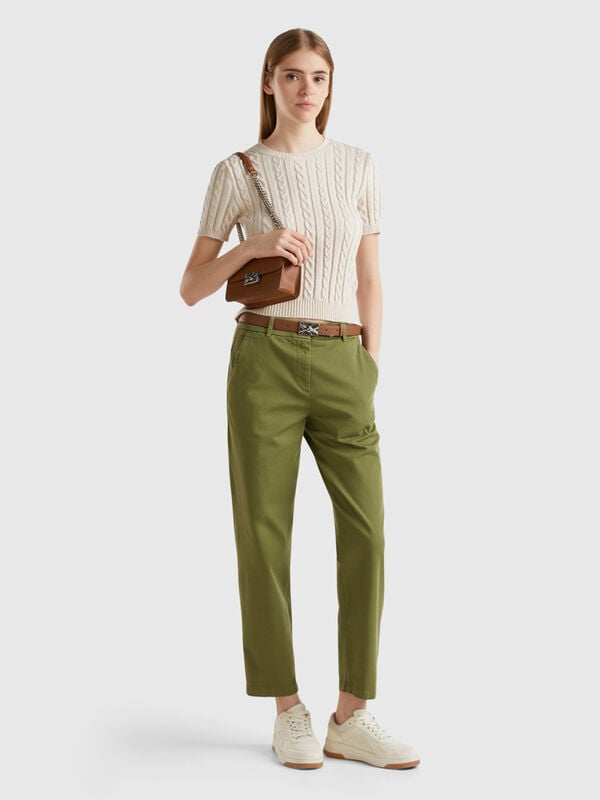 Chino-Hose aus Stretch-Baumwolle Damen