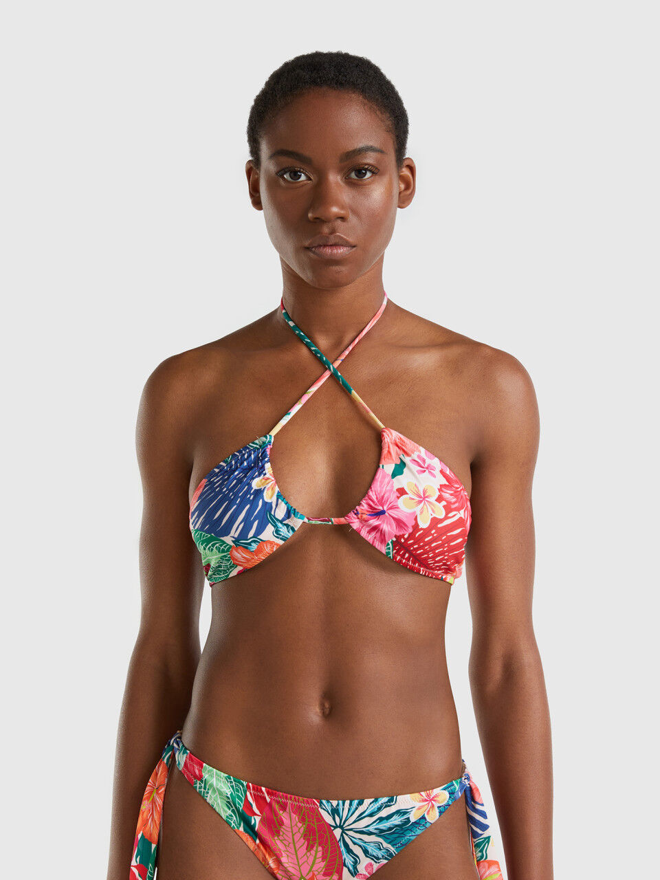 Bikini-Top mit Blumenprint