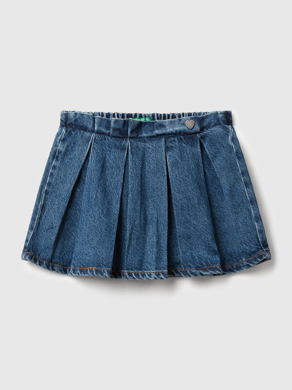 Plissierter Jeansrock Mädchen