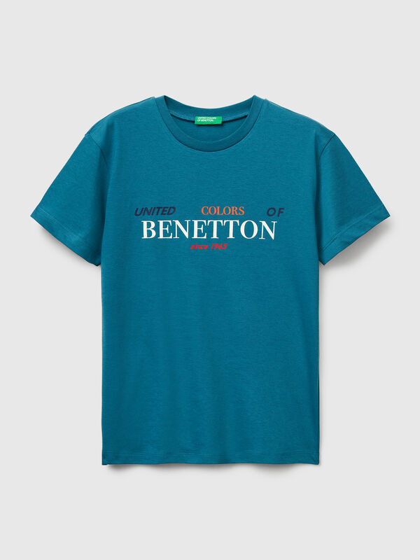 Baumwoll-T-Shirt mit Aufdruck Jungen