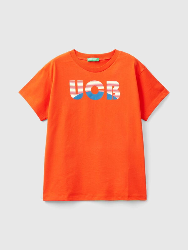 T-Shirt aus 100% Bio-Baumwolle mit Logo Jungen