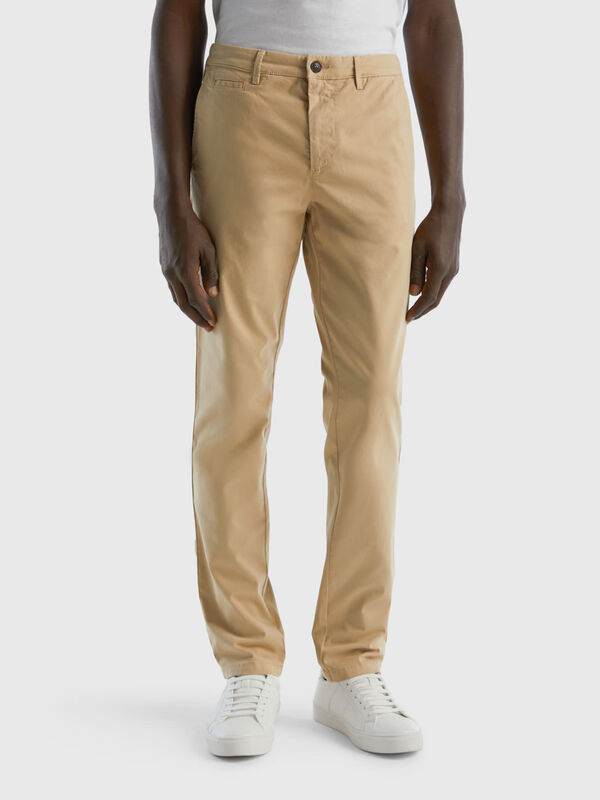 Beige Chinos im Slim Fit Herren