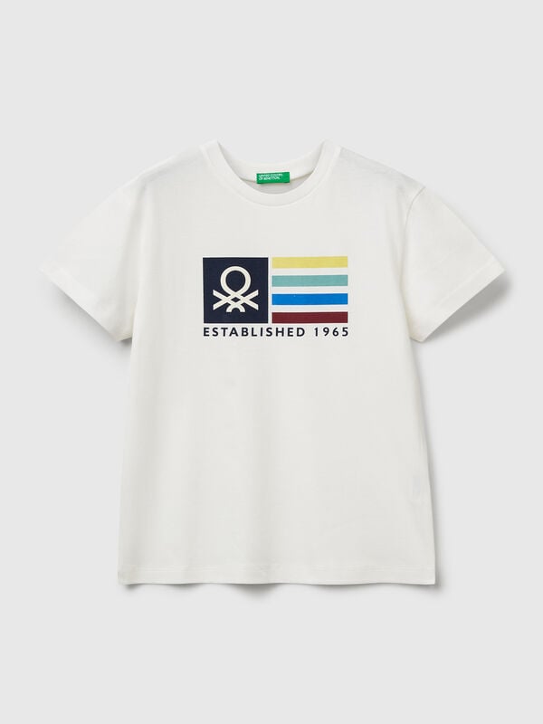 Baumwoll-T-Shirt mit Aufdruck Jungen