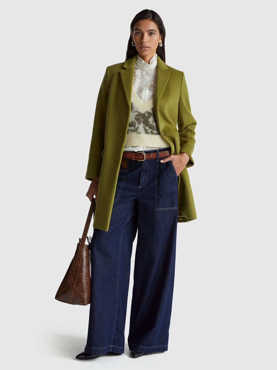 S/L V NECK SWEATER Damen image number null