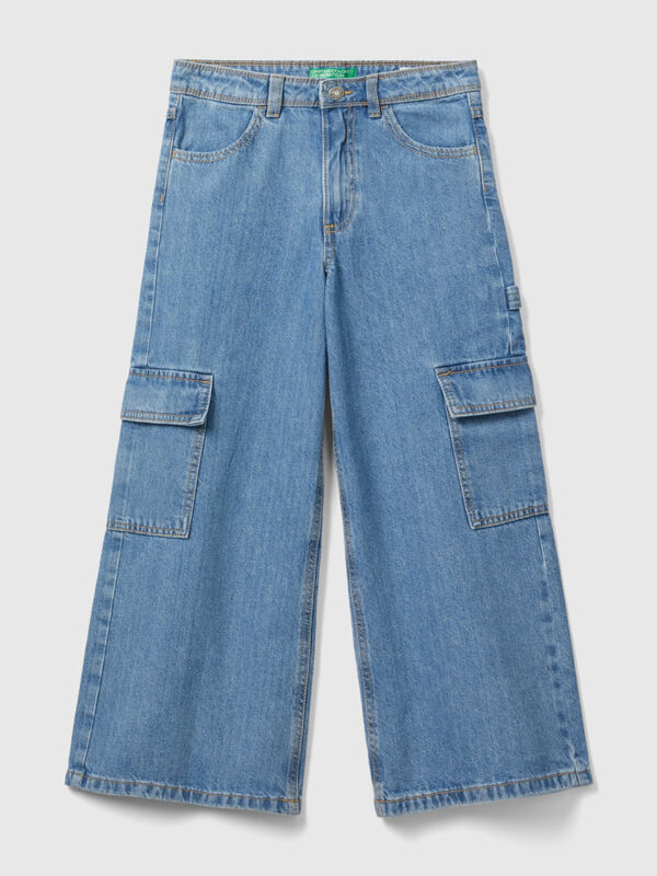 Cargo-Jeans wide fit Mädchen