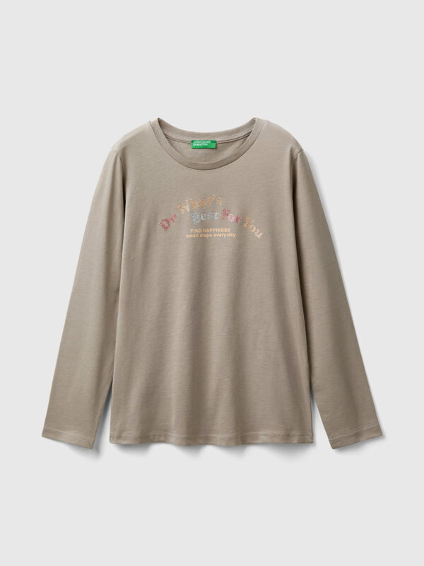Langärmeliges T-Shirt aus Bio-Baumwolle Mädchen
