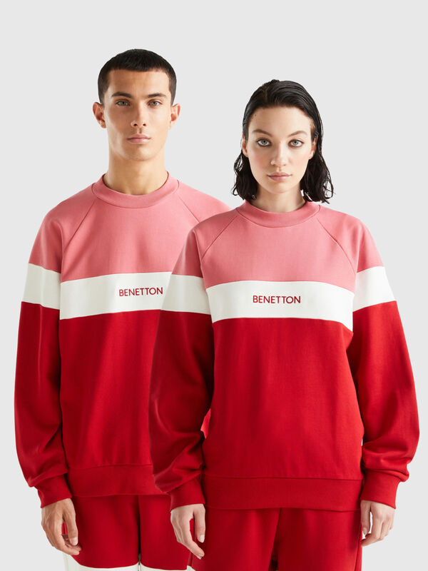 Sweatshirt in Rosa und Rot