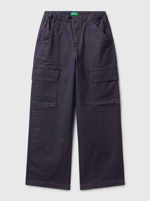 Fallschirmhose aus Stretch-Baumwolle Mädchen