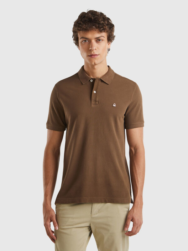 Polo regular fit in Kaffeebraun Herren