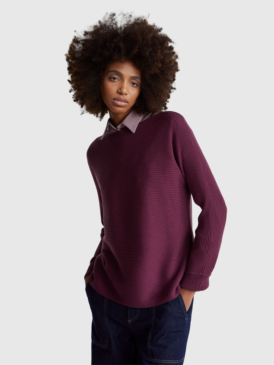 BOAT-NECK SWEAT.L/S Damen image number null
