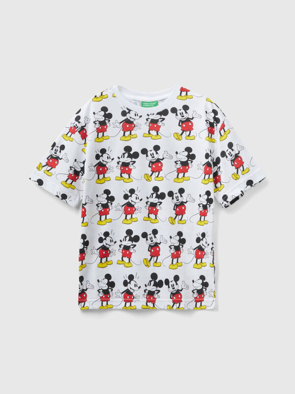Shirt in Weiß mit Micky Maus-Print