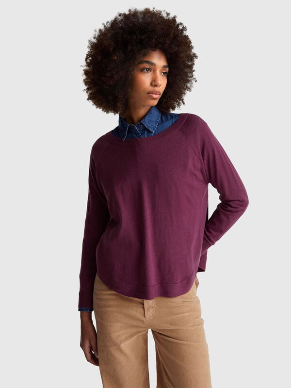 Ausgestellter Pullover aus Wollmischung Damen