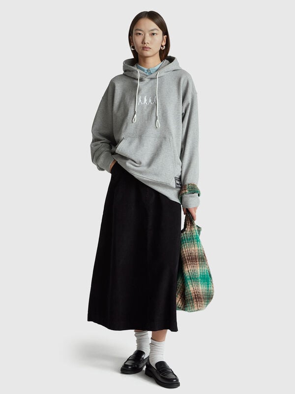 Midirock aus Samt Damen