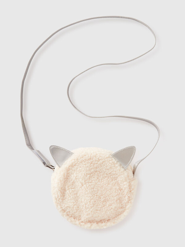 Runde Tasche mit Teddybär-Effekt Mädchen