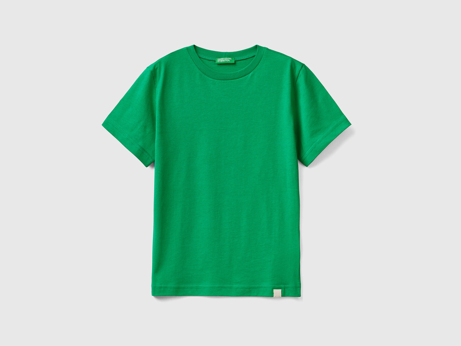 Benetton Grün T-Shirt Bio-Baumwolle - aus |
