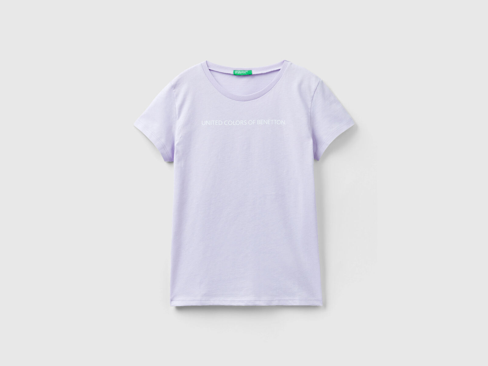 mit 100% Flieder T-Shirt Benetton - Baumwolle Logo |