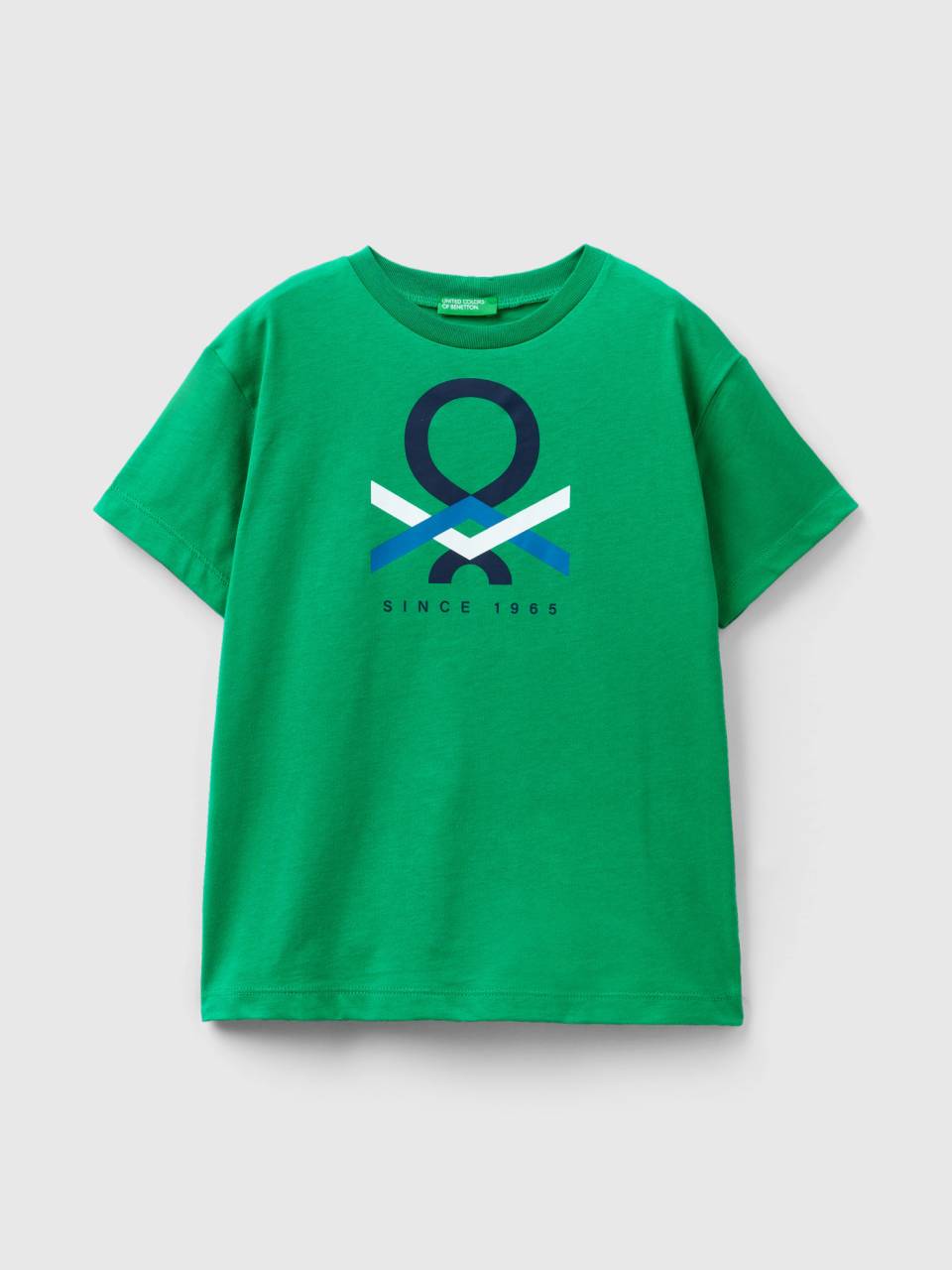 aus Benetton 100% T-Shirt Bio-Baumwolle | - Grün